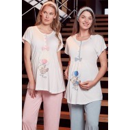 Haluk Bayram 3510 Hello Baby بيجاما حوامل  - أزرق