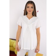 Marilyn 5627e زهري بيج فاتح ياقة قماش جوبير  Marilyn 5627e زهري بيج فاتح ياقة قماش جوبير