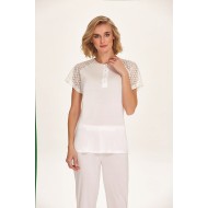 Marilyn 5640e بيجاما حوامل فيستو بيج فاتح نمط قلب حب  Marilyn 5640e بيجاما حوامل فيستو بيج فاتح نمط قلب حب