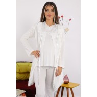 Marilyn 7056e بيج فاتح V تنورة بيجاما حوامل  Marilyn 7056e بيج فاتح V تنورة بيجاما حوامل