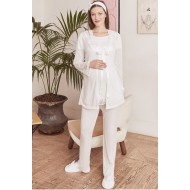 Mecit 5006e بيجاما حوامل بيج خافت - سكري Mecit 5006e بيجاما حوامل بيج خافت - سكري