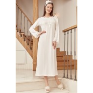 Mecit 5023e روب حوامل بيج خافت قماش جوبير - سكري Mecit 5023e روب حوامل بيج خافت قماش جوبير - سكري