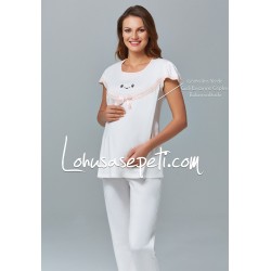 Pelin 1208 بيجاما حوامل  - زهري Pelin 1208 بيجاما حوامل  - زهري