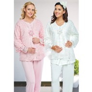 Emose 3810 قماش جوبير بيجاما حوامل  - أزرق Emose 3810 قماش جوبير بيجاما حوامل  - أزرق