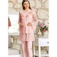 FLZ 31152 بيجاما حوامل ثلاث قطع - سكري FLZ 31152 بيجاما حوامل ثلاث قطع - سكري