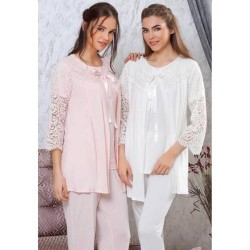 Tuba 8501 بيجاما حوامل 3 قطع - البودرة الوردي Tuba 8501 بيجاما حوامل 3 قطع - البودرة الوردي