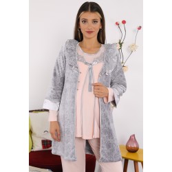 Tuba 6578 بيجاما فرو حوامل  - زهري Tuba 6578 بيجاما فرو حوامل  - زهري