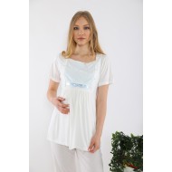 Tuba 8206e بيجاما حوامل بيج خافت مرصع Tuba 8206e بيجاما حوامل بيج خافت مرصع