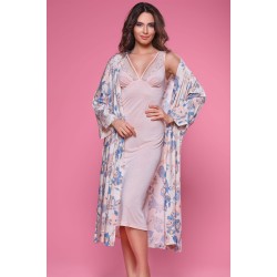 Tuba 9408 روب حوامل نمط الزنبق - البودرة الوردي